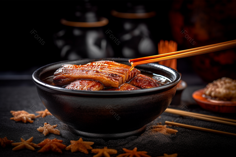 一碗美味的五花肉实拍摄影图,高清,摄影图,摄影图片,图片大全,摄影图免费下载